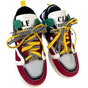CLF Chilifeng Multi Primary Color Funky Suede Streetwear Sneaker Multi Laces S39